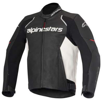 ALPINESTARS Мотокуртка кожаная DEVON LEATHER JACKET чёрно-белый