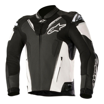 ALPINESTARS Мотокуртка кожаная ATEM V3 LEATHER JACKET чёрно-белый