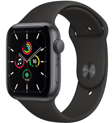 Смарт-часы APPLE Watch Series SE 44мм, темно-серый / черный