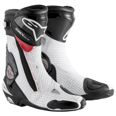 ALPINESTARS Мотоботы SMX PLUS чёрно-бело-красный (вентиляция)