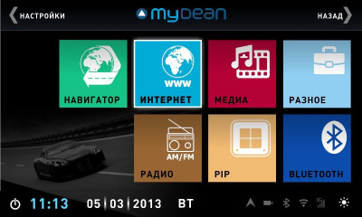Штатное головное устройство MyDean 3065 (Toyota Land Cruiser Prado 150, 2009-2013)